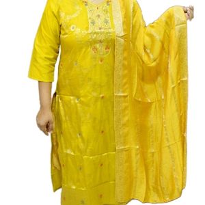 Stitched Kurta Set With Dupatta