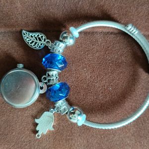 Blue Crystal Watch Bracelet