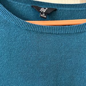 Fig Teal Round Neck Pullover