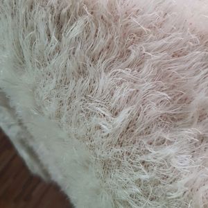 peach colour fur wollen top