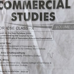 Icse Class 10 Elementary Commercial Studies