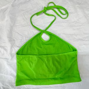 ZARA Green Halter Top