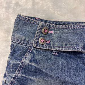 coquette pinterest vintage denim skirt