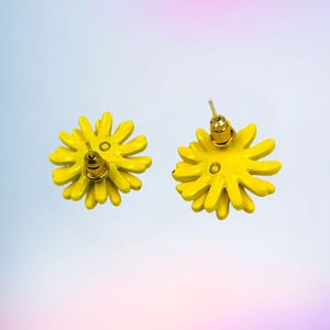 Yellow Flower Earrings