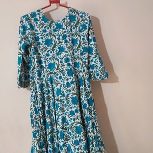 Anarkali Printed Flared Kurtha