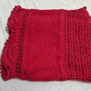 Red Crochet Top Unused To