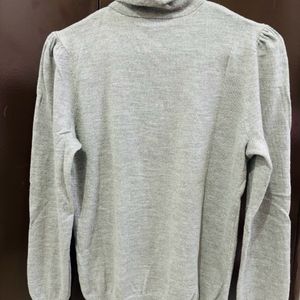 Grey Pre-winter High Neck Top