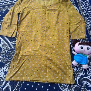 yellow short kurti