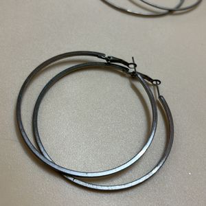 Set Of 3 Preloved Hoop Earrings