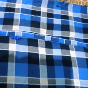 Brand New Check Print Blue Kurta For Women