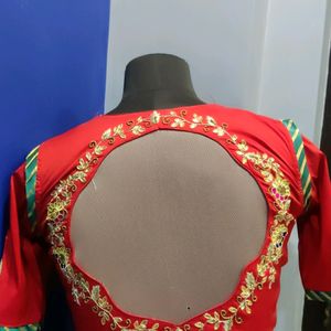 Beautiful Hand Work Designer Blouse With Bandhej