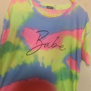 Women Tie & Dye Round Neck T-shirt