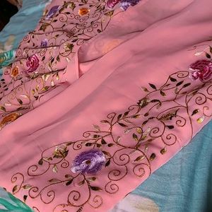 Pretty Pink Chiffon Saree