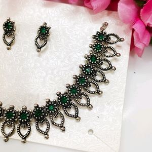 Beautiful Oxidized Choker Set