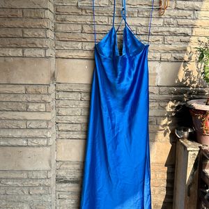 Zara Satin Slip Dress With strappy Back