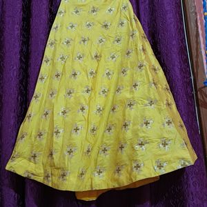 Yellow Ethnic Skirt