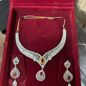 Rhinestone Gold Plated Set