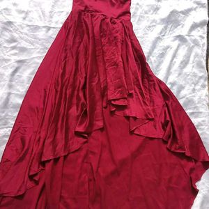 Brand New ( Shein) Red Satin  High Low Dress