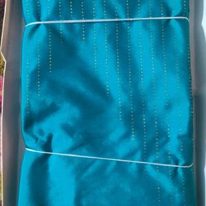 Beautiful Peacock Blue/Green Silk Saree