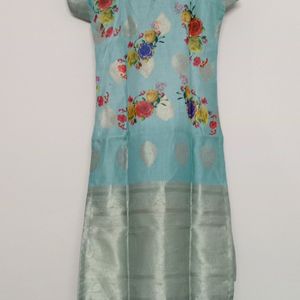 Floral Chanderi Kurti