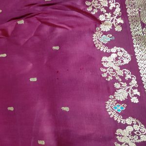 Pure Kanchi Pattu Silk Maroon Saree