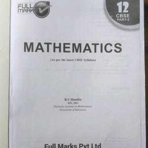 Class 12th Full Marks Mathematics Part 2