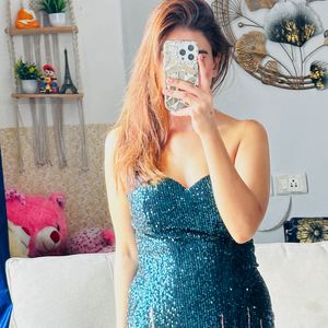 Green Sequin Bodycon Dress