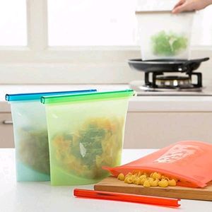 Silicone food Storage Bags Set Of 4 With lid