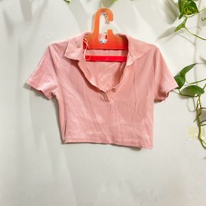 Pink Crop Tee (zara)