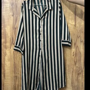 Stripes Shirt Dress Or One Peice