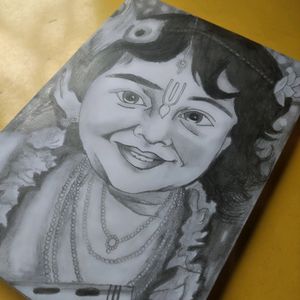 Sri Krishna Pencil Drawing