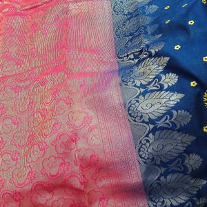 Satin Silk Saree_wedding Wear_festive Wear