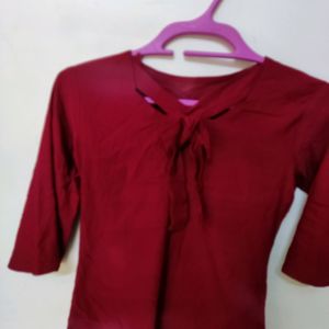 Maroon Colour Top