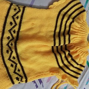 Short flutter sleeve sweater for 6 to 9 month baby