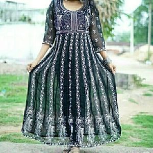 Chicken kari Long Anarkali Kurta