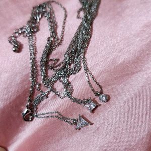 Triple Layer Zircon Necklace