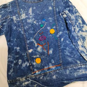 DENIM EMBROIDERED JACKET