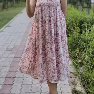 🌺Floral Pink Cotton Dress 🌺