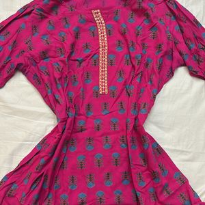 short pink kurti