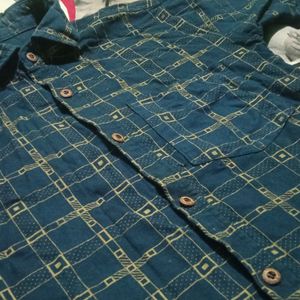 Blue Pattern Shirt - For Boys