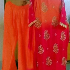 Kurti & Palazzo With Dupatta