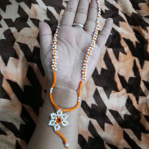 Orange&white Necklace