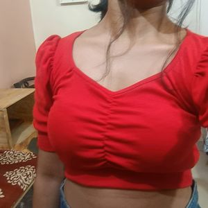 Red Crop Top