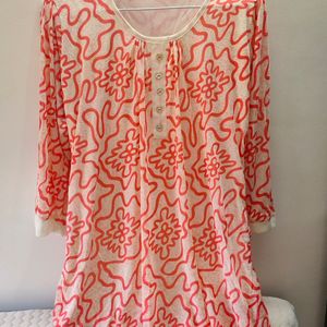 XL Size Tomato Color Top