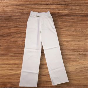 Stella White Side Hook Trousers