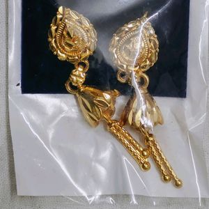 Golden Glow Artificial Earrings