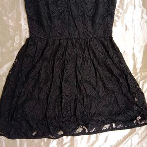 Georgette Netted Black Dress🎀🍑