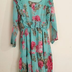 Sea Green Western Dress