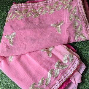 Jaipuri Gota Patti Work Saree New Branded