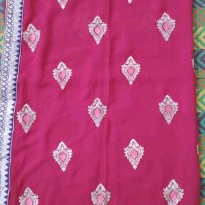 Heavy embroidery Work Saree